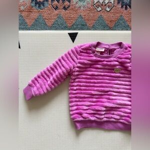 Juicy couture|Baby girl,toddler Pink Fuzzy Sherpa crewneck sweater•••18M,girly!
